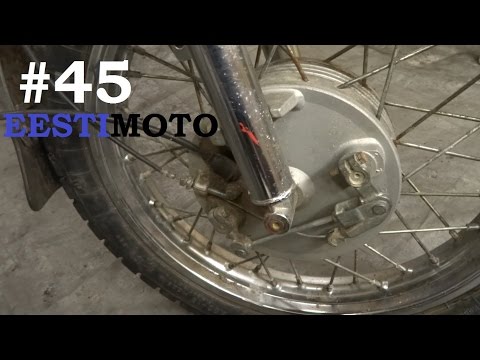 #45: Передний тормоз - снимаю тросик - Повторное использование мотоцикла ИЖ Планета 5