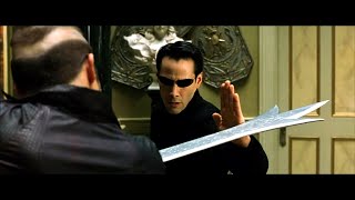 Matrix Chateau Fight - Neo vs Merovingian - The Matrix Reloaded