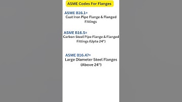 #Flanges ASME Codes used in Piping/ #ASME Codes for Flanges #flangebolt #flanges