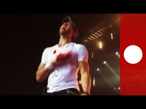 Bloody drone accident: Enrique Iglesias slices hand at live concert, Mexico