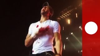 Bloody drone accident: Enrique Iglesias slices hand at live concert, Mexico