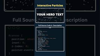 🔥Interactive Hero Section Using HTML, CSS & JavaScript #coding