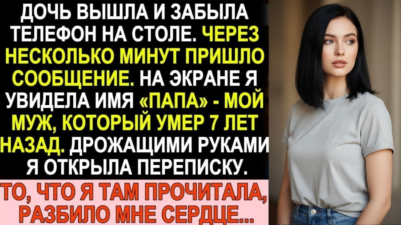 Дочь забыла телефон. На экране высветилось «Папа», но мой муж умер 7 лет назад