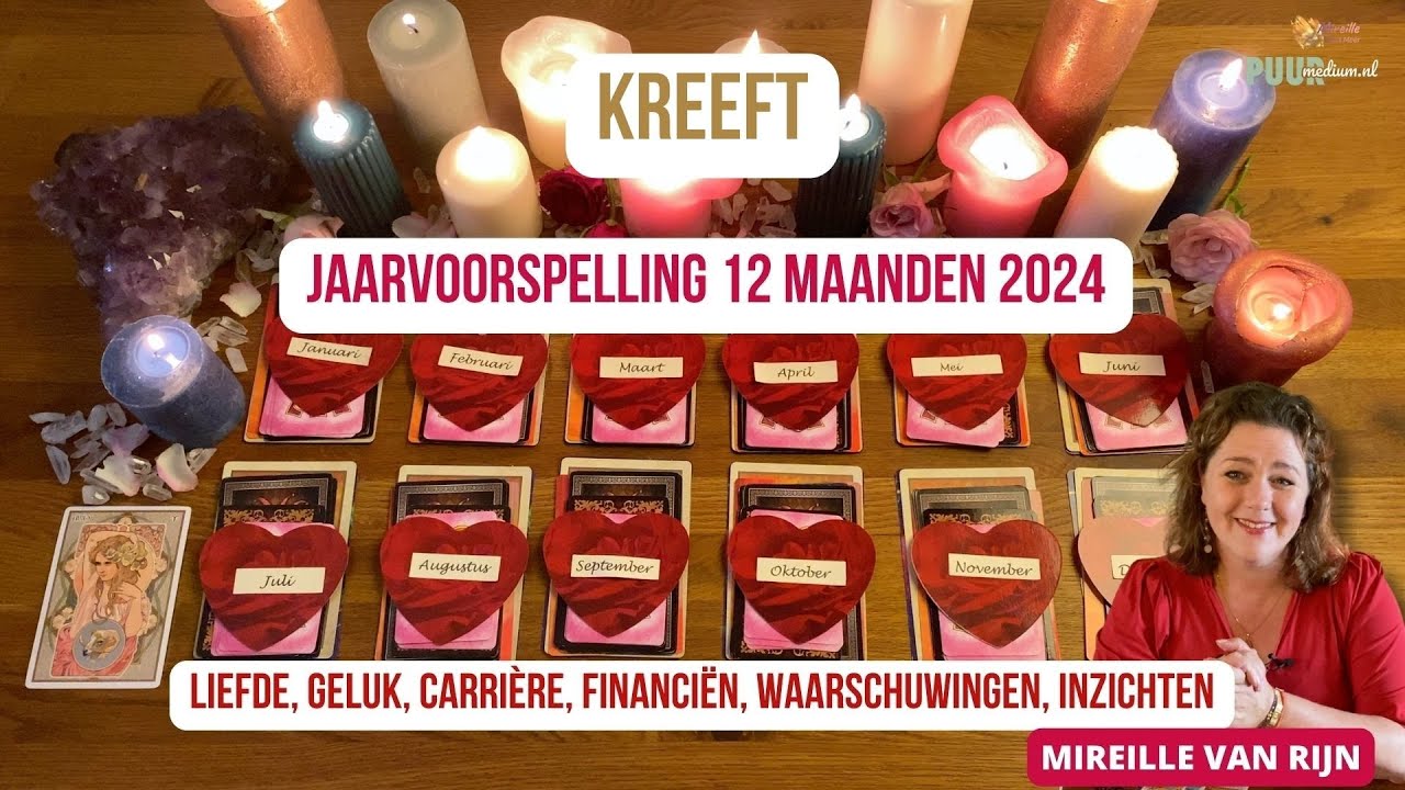 KREEFT STERRENBEELD JAARVOORSPELLING 2024   TAROT LENORMAND ASTRO  MIREILLE VAN RIJN