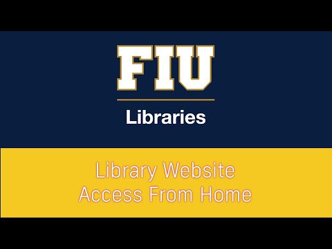 FIU Libraries: Access From Home