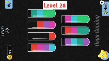 Water color sort Level 28 || Water color sort || Bsyn Gaming