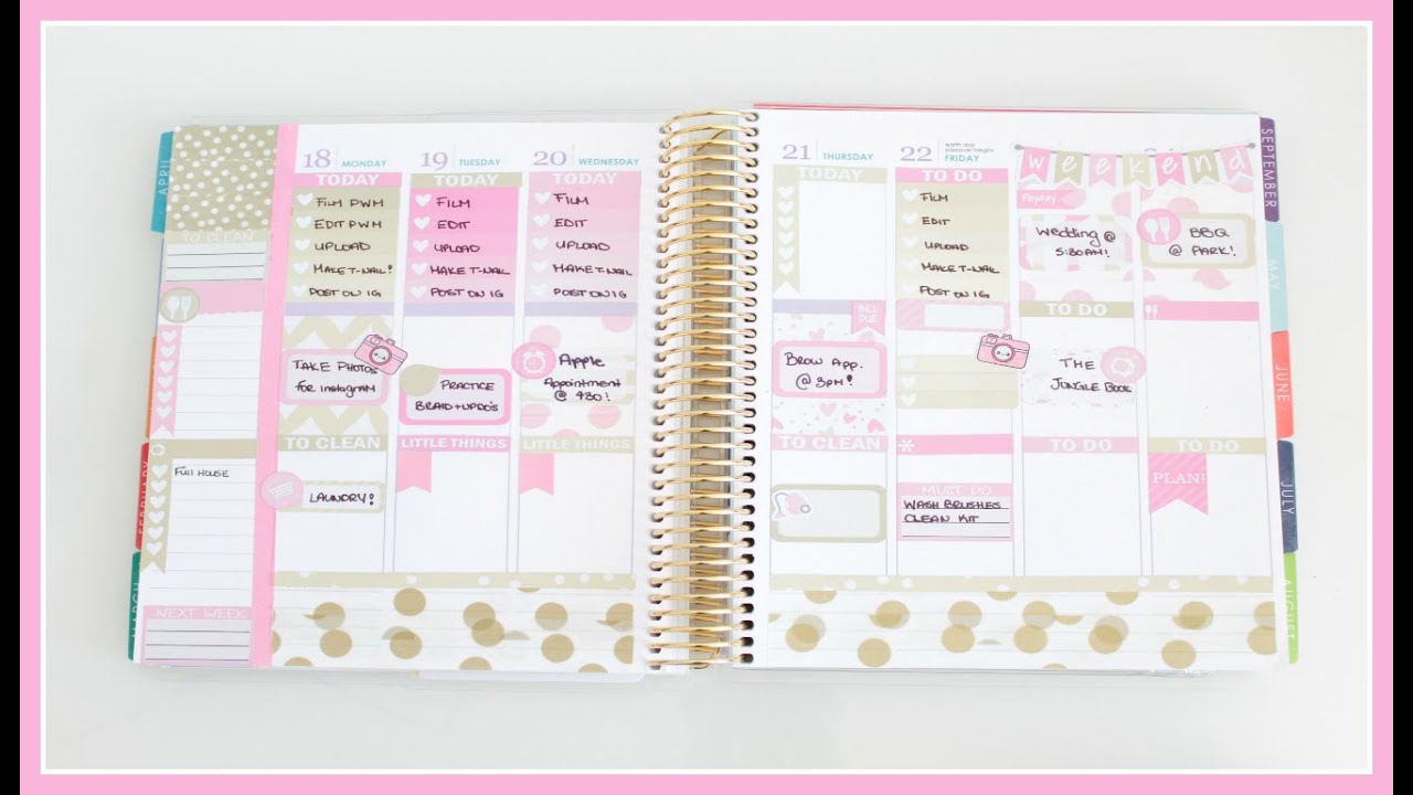 PLAN WITH ME! | FT. LIBBIE & CO. PINK CHAMPAGNE!