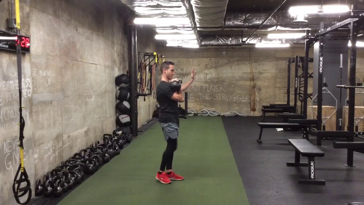Single Arm Kettlebell Racked Reverse Lunge - YouTube
