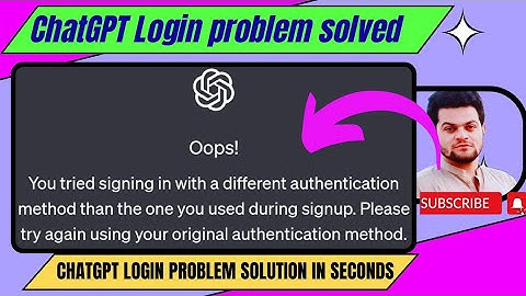 You tried signing in with a different authentication method than the one you used during signup
