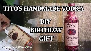 LV Louis Vuitton Tito's Vodka Glam Bottle  Custom bottles, Decorated liquor  bottles, Custom wine bottles