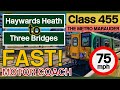 Motor coach class 455 metro marauder haywards heath to three bridges 75mph