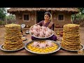 Miniature Woman Massive Chicken Omelettes Cooking ASMR | India Village Tiny Kitchen Story 