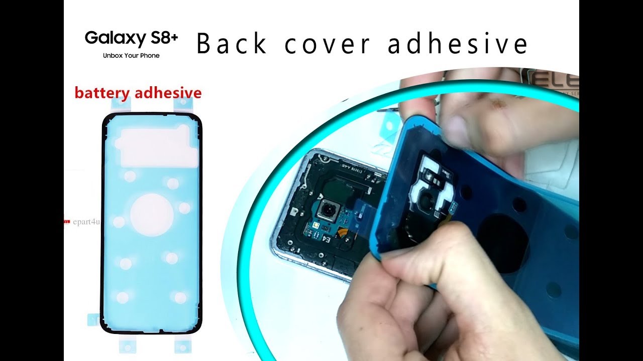 5x Samsung Galaxy s8 plus g955f Tapa batería pegamento back cover taparé adhesive glue 
