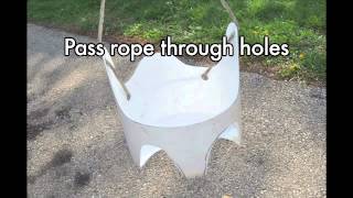 http://ecoprojecteer.net/bucketswing/ Learn how to build a swing for your toddler with just a 5-gallon bucket and some rope! 