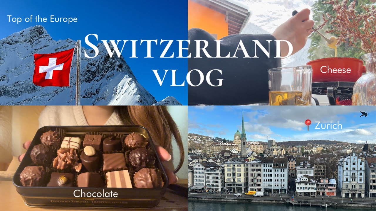 Switzeland Vlog🇨🇭初めてのスイス1人旅🗻 雪山の頂上からの景色 | チーズフォンデュ🫕