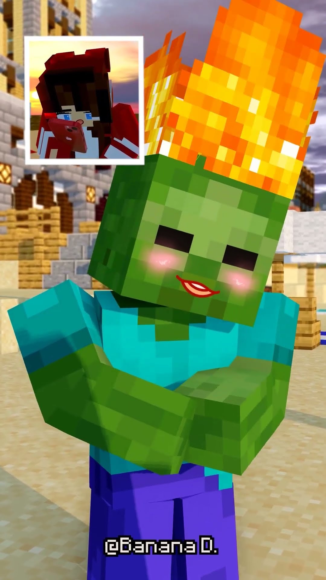 JJ sister vs Zombie girl Sorry Bttle in Beach ENDING 2 FART SORRY