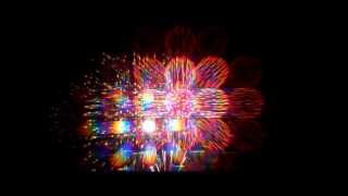 Fireworks through rainbow prism glasses