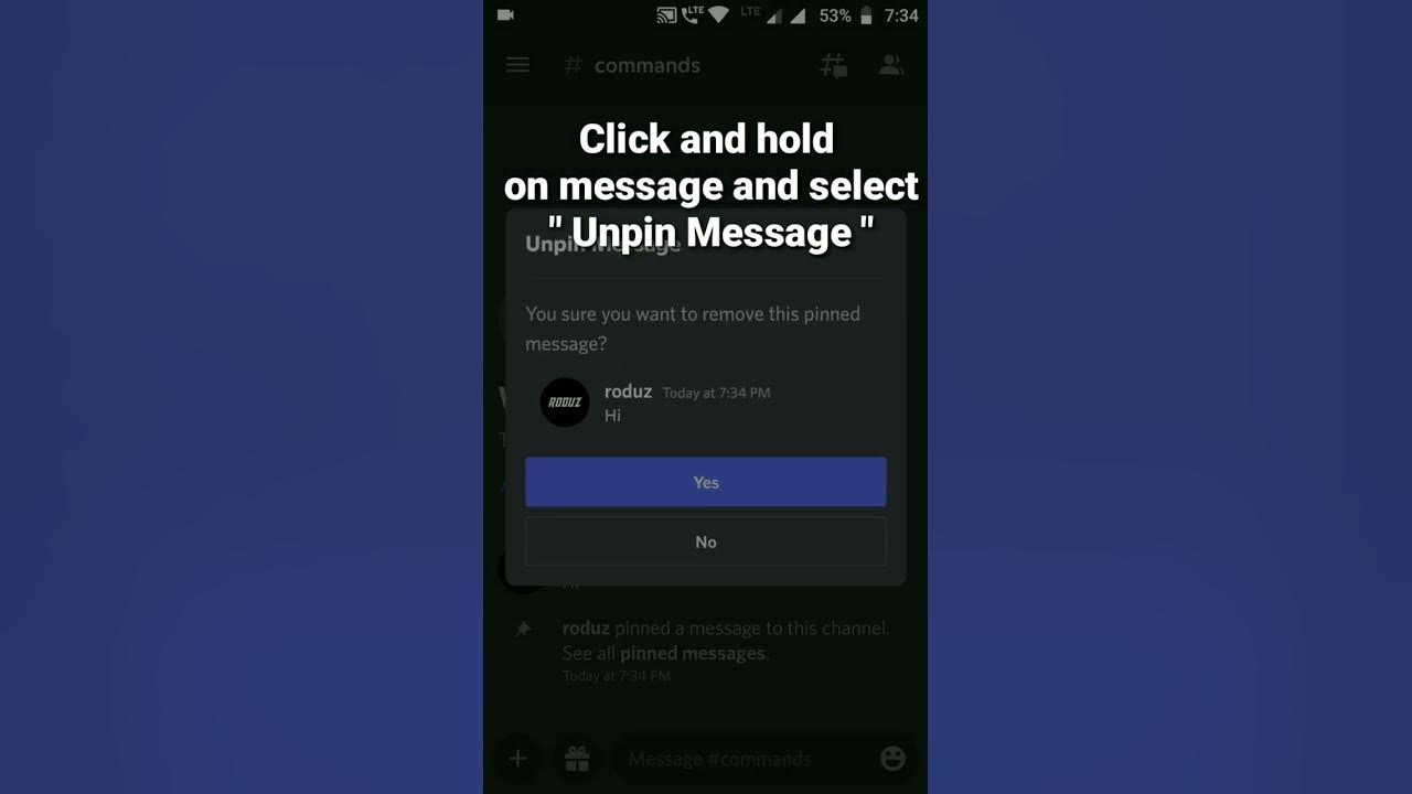 How To Unpin Messages On Discord Mobile How to unpin a message in Discord Mobile #roduz #discord #unpin #