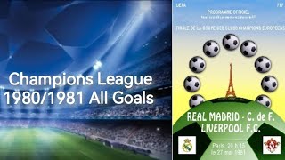 UEFA Champions League 1980/1981 All Goals UEFA Champions League 1980/1981 All Goals
