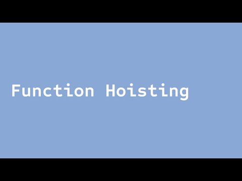 Function Hoisting in Javascript