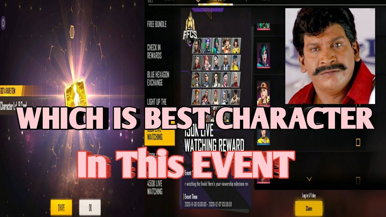 WHICH IS BEST CHARACTER IN FFCS FREE REWARD EVENT IN TAMIL💥