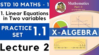Cl 10 Practice Set 1.1 Lecture 2 Chapter 1 Linear Equations In Two Variables 10Th Maths Ssc