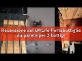 Recensione del B4Life Portabottiglie da parete per 3 bottiglie di vino, supporto in legno, da parete