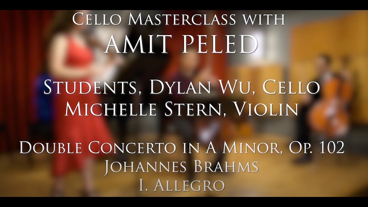 Amit Peled masterclass Brahms Double w/ Dylan Wu & Michelle Stern, Carriage House Violins, Nov 2022
