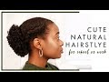 Simple Hairstyle For Short 4C Natural Hair | Perfect for School or Work