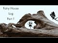 Air dry clay fairy house log sculpture timelapse part 1