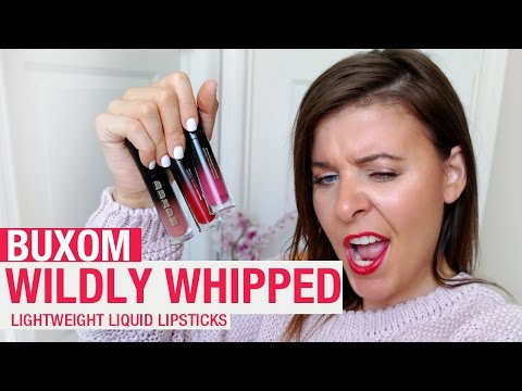 Wideo: Buxom Lover Wildly Whipped Lightweight Liquid Lipstick Review