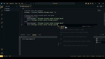 Video Implementasi Operator Kondisi - Tugas Algoritma dan Pemrograman 1 B