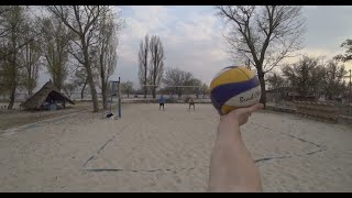 Пляжный волейбол от первого лица. First person game beach volleyball