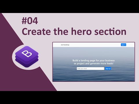Bootstrap template #04 create the hero section