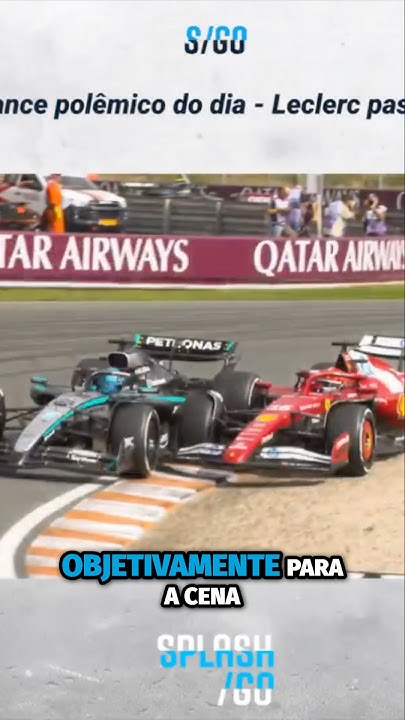 Ultrapassagem de Charles Leclerc sobre George Russell foi belíssima, mas foi fora da pista. #f1