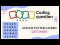 ZOHO L2 Coding question | Software developer | Pattern printing