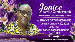 A Service of Thanksgiving for the Life of Janice Cumberbatch