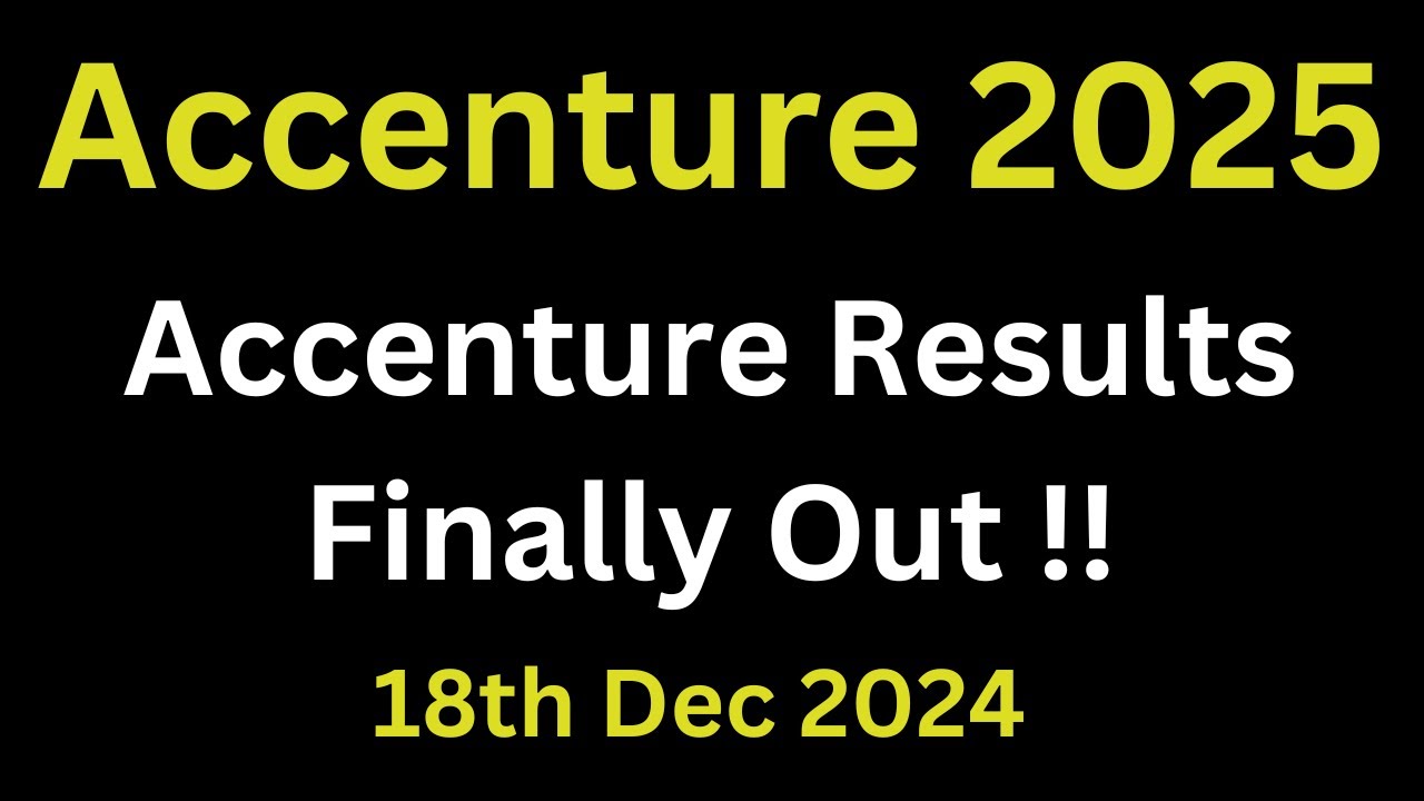 Accenture Results Out 2025 Batch Received Congratulations Mail