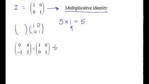 Identity Matrix and Determinant of a Matrix