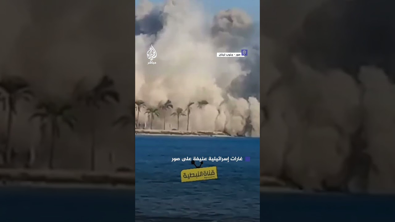 قصف إسرائيلي عنيف على مدينة صور جنوبي لبنان