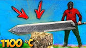 Ein Schwert Aus Obsidian Den Wir Aus Echte Lava Und Flussigen Stickstoff Bekommen Haben Youtube