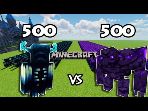500 Wardens VS 500 Ender Golems | Minecraft fighting war | ERROR stream gaming