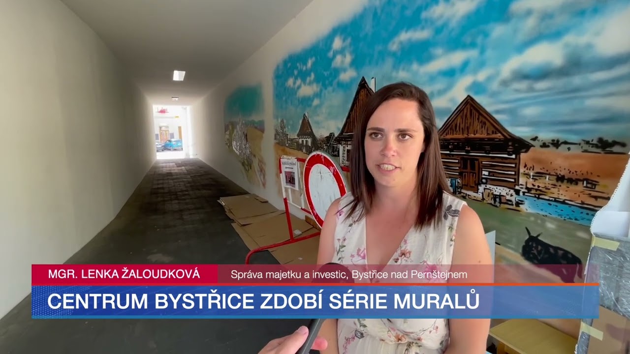 Centrum Bystřice zdobí série muralů