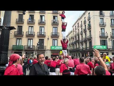 Castellers de Barcelona: Pilar de 4 caminant - La Mercè Històrica 2025