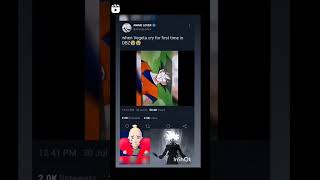 Vegeta Crying For First Time In Dbz