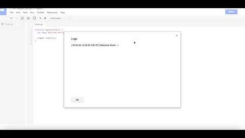 First Google Apps Script Project