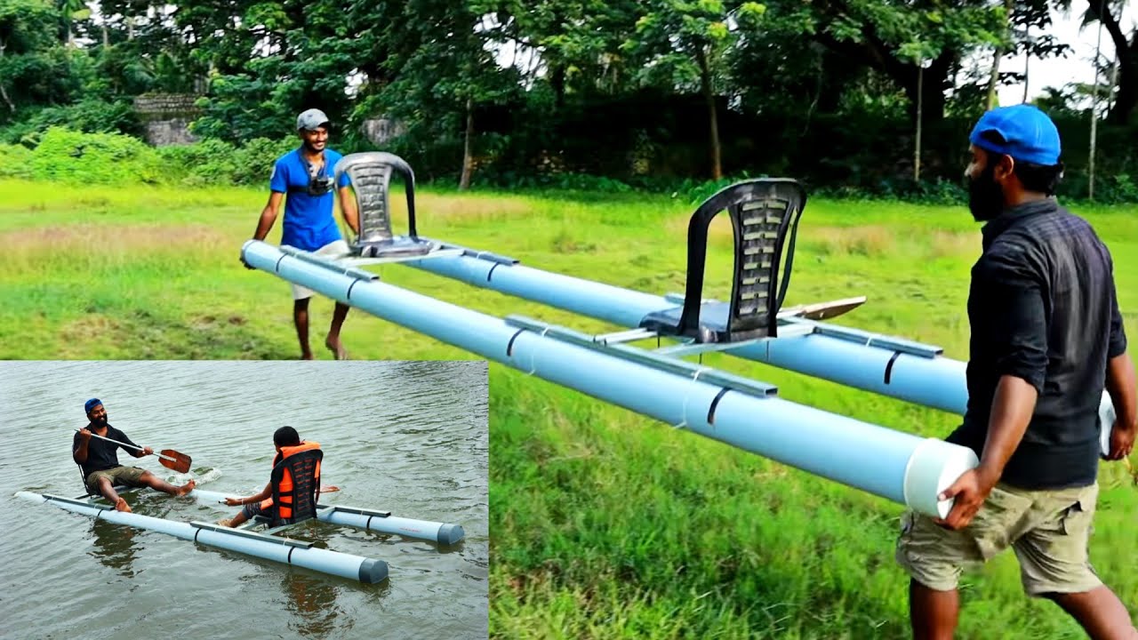 PVC BOAT MAKING | പിവിസി പൈപ്പ് കൊണ്ട് ഒരു ബോട്ട് | M4 TECH