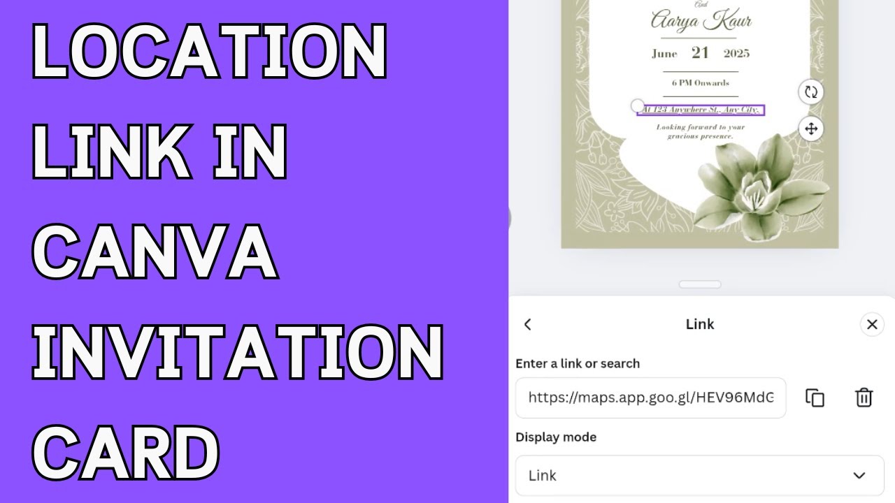 how-to-add-location-link-in-canva-invitation-card-youtube