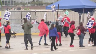 Biden visits UAW picket line, tells union to 'stick with it'