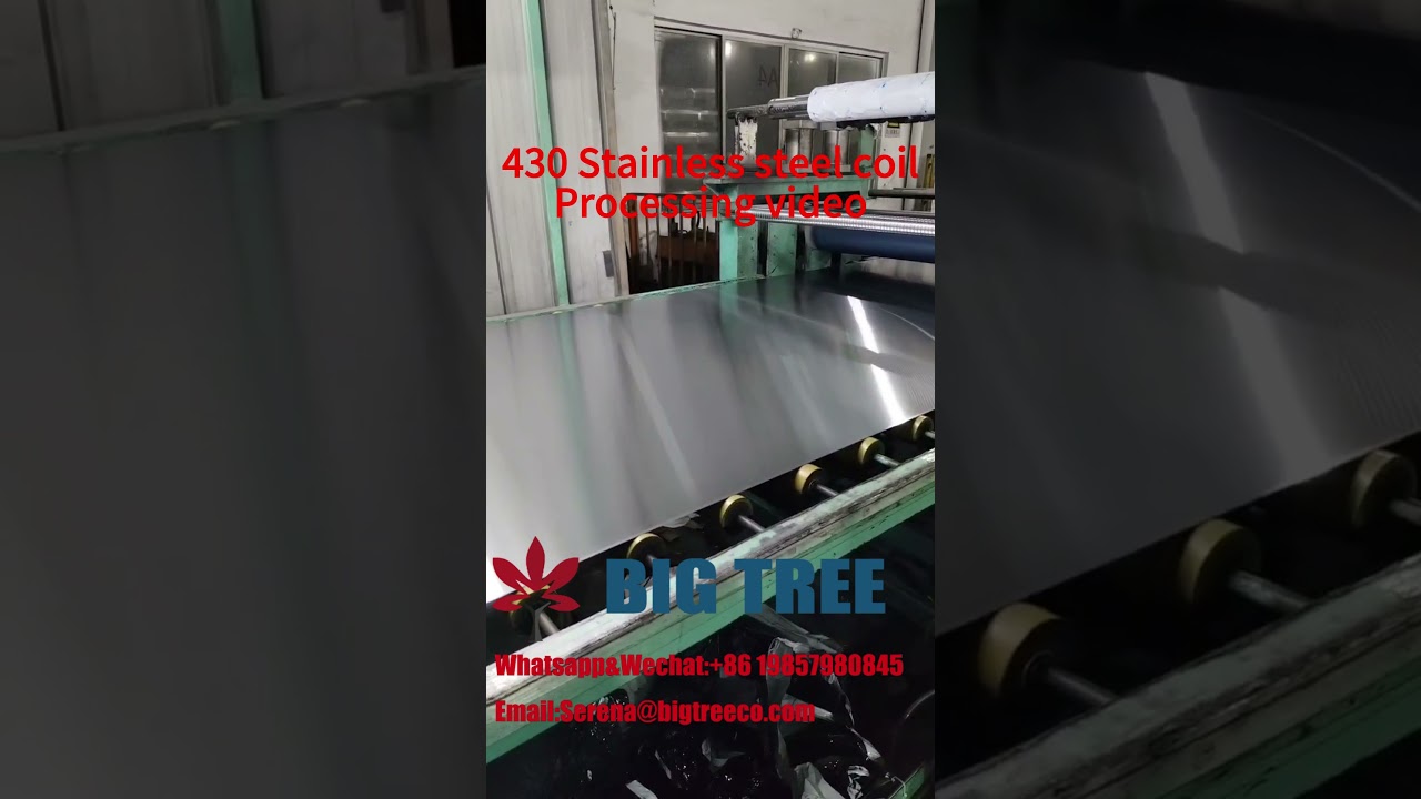 430 Stainless steel coil processing video. 